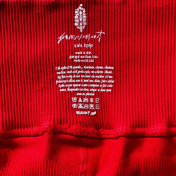 NEW Free People Movement Happiness Runs 5-inch Red Bike Sculpting Shorts XS/S - Picture 5 of 9